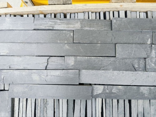 Плитка чёрная из натурального камня фасадная 30 см * 5 см, толщина 7 мм -30 мм купить в Калужской области