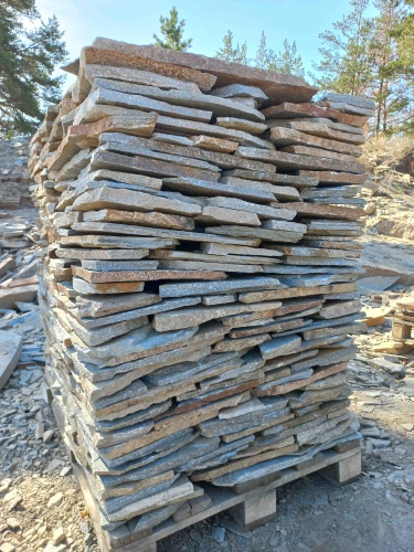 Плитняк златолит серебристый для цоколя, отмостки купить в Калужской области